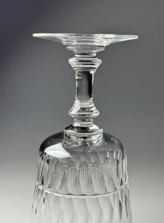 Image 1 of Val Saint Lambert “Service Théodora” kristallen wijn- of waterglazen, België, catalogus 1904-1905, set van 6


