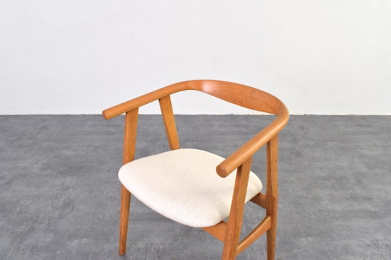 Image 1 of Sedia da pranzo in rovere di metà secolo, disegnata da Hans Wegner per Getama, anni '70.