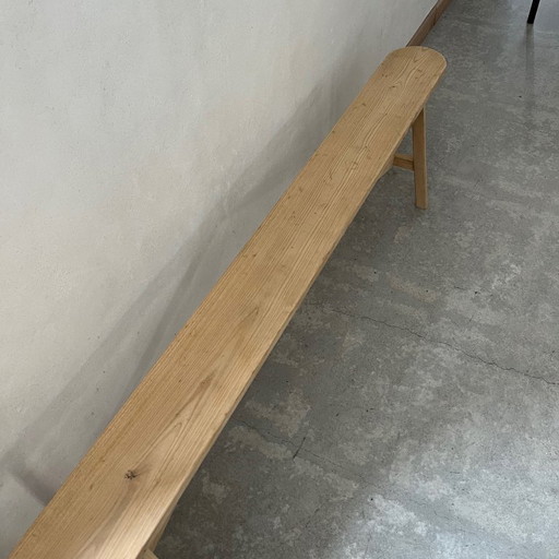 Rough wooden bench