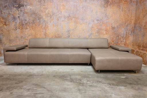 Newly upholstered Moroso Lowland design corner sofa