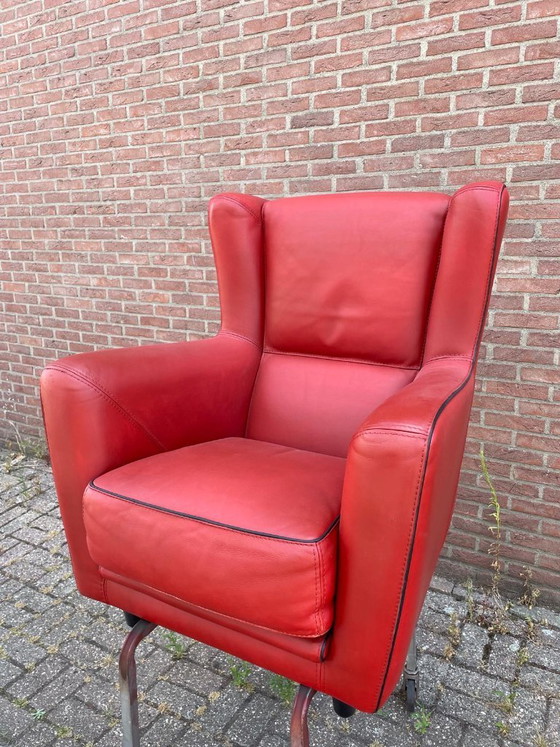Silla Baxter Bergere con otomana, restaurada. – Sillones, Wood, Leather (photo 4 of 11)