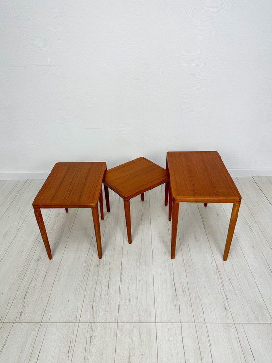 1960s Set of 3 Danish Teak Nesting Tables by H.W. Klein for Bramin – Side tables, Wood (photo 6 of 8)