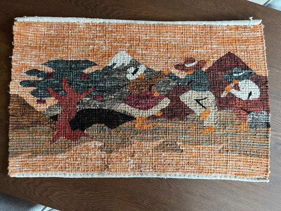 Image 1 of Vintage hand-woven wool wall hanging (Peru)