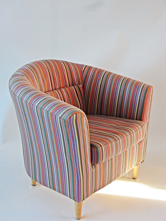 Image 1 of Silla de cóctel, IKEA, tela estilo 'Paul Smith', década de 1990.