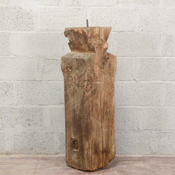 Base de Estatua Columnas Pedestal con Viga Decorativa – Hierro, Rustic (photo 4 of 14)