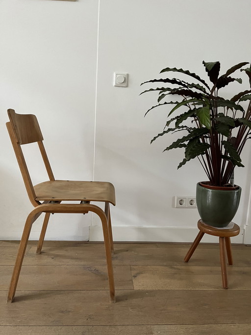 4x Vintage wooden dining chairs