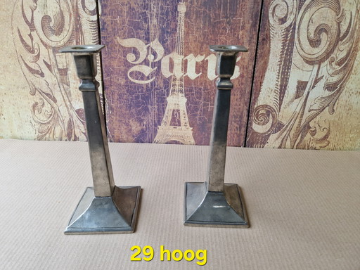 Wunderschönes Kerzenständer-Set aus Aluminium