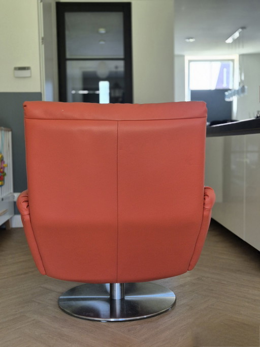 Leolux Cece Leder-Relaxsessel inklusive Hocker