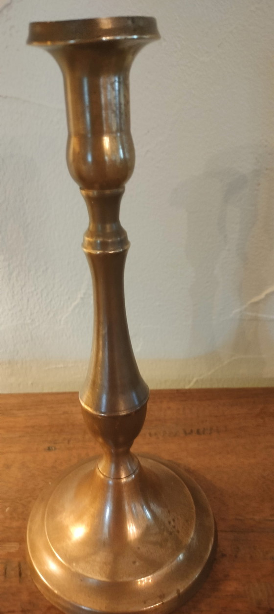 Image 1 of Ensemble de deux chandeliers en laiton, années 1950