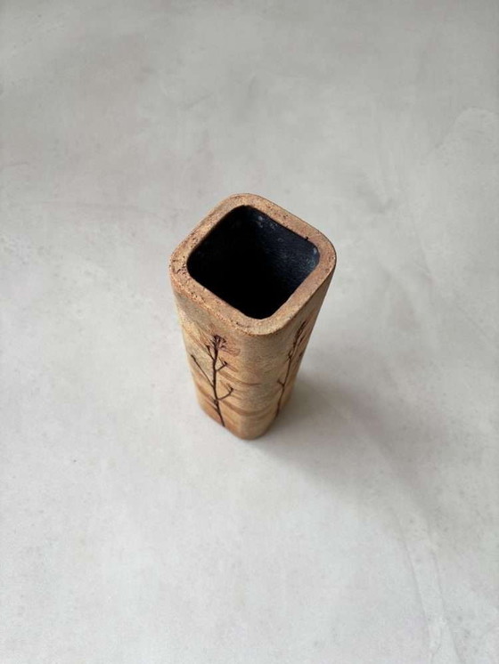 Image 1 of Japandi Herbarium vase Raymonde Leduc 1970s