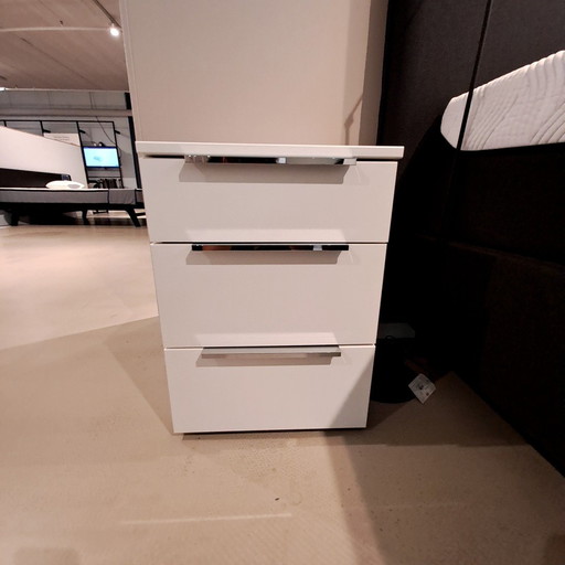 Nolte Consuelo 700 bedside table polar white 3 drawers