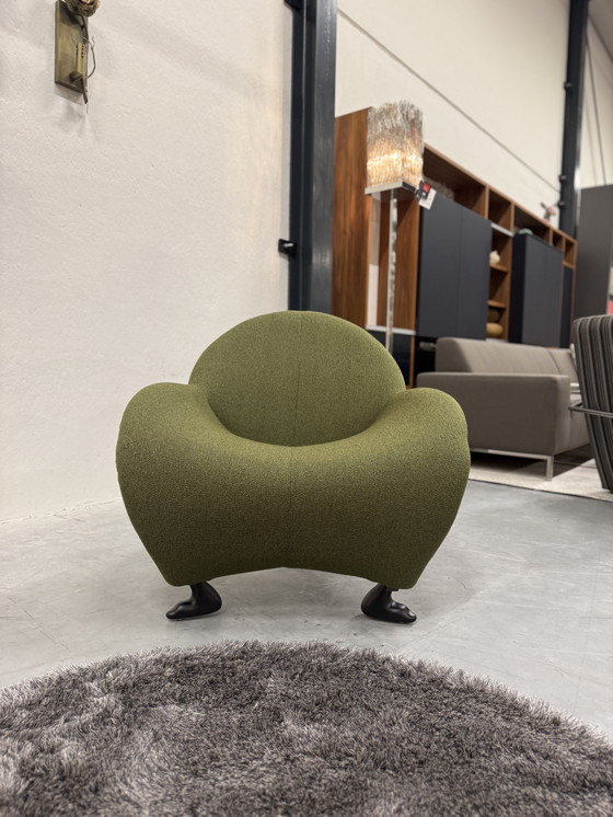 Image 1 of Leolux Papageno Fauteuil Groen stof 