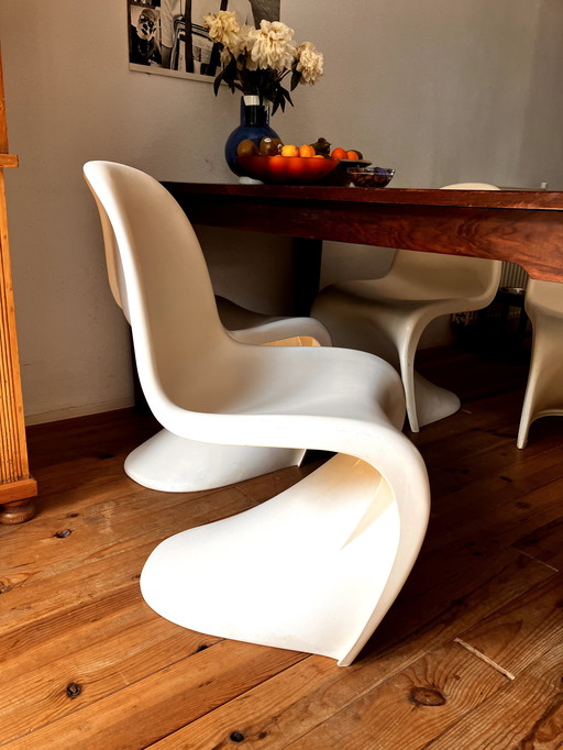 4x Vitra Panton stoel Replik/Reproduktion mit kuipstoel