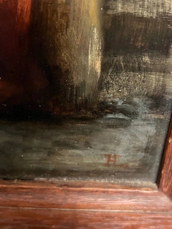 Painting "Girls at the fountain". – Paintings & Drawings, Wood (photo 6 of 8)