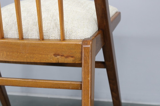 Image 1 of 1970 Ensemble de quatre chaises de salle à manger en hêtre, Allemagne de l'Ouest