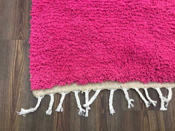 Image 1 of Handgeknüpfter rosa marokkanischer Boujaad-Teppich – 3 x 2 m