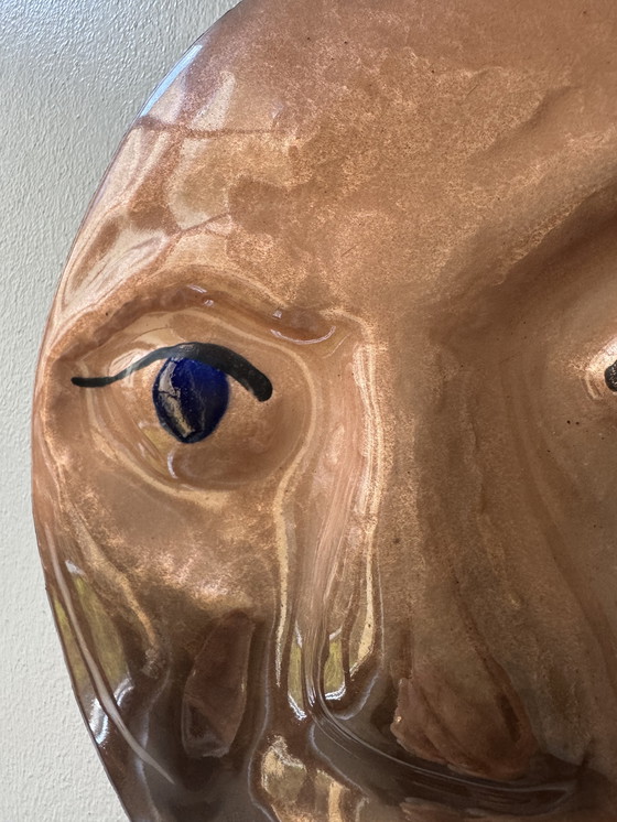 Image 1 of Repoussé and enameled brass sculpture from the 1960s