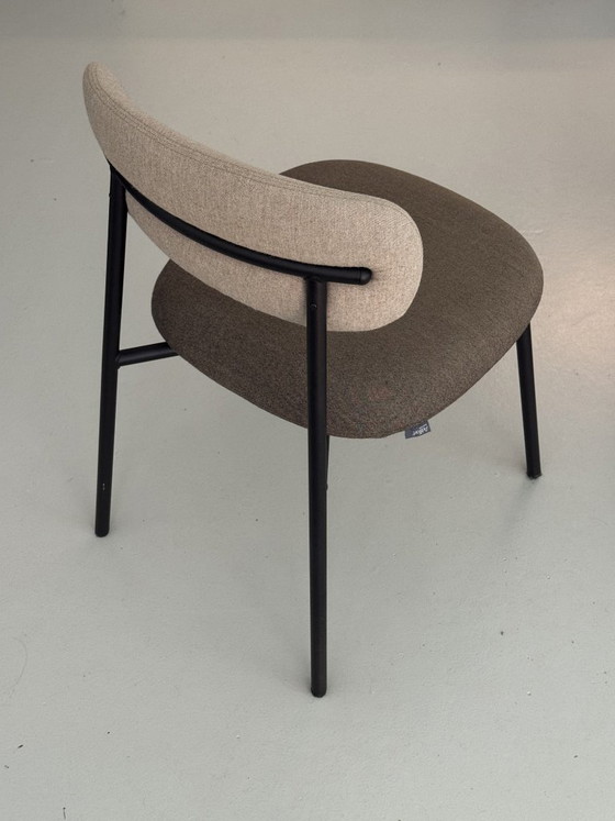 Artifort Aloa / 3x Sedia da pranzo di design / Tessuto Kvadrat, Sedie da pranzo, Metallo, Tessile, Nero (foto 10 di 13)