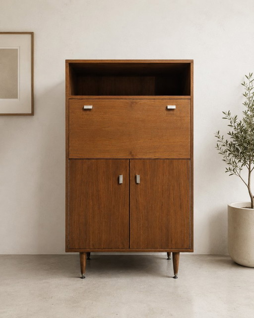 Vintage Scandinavisch secretair bureau, jaren 60