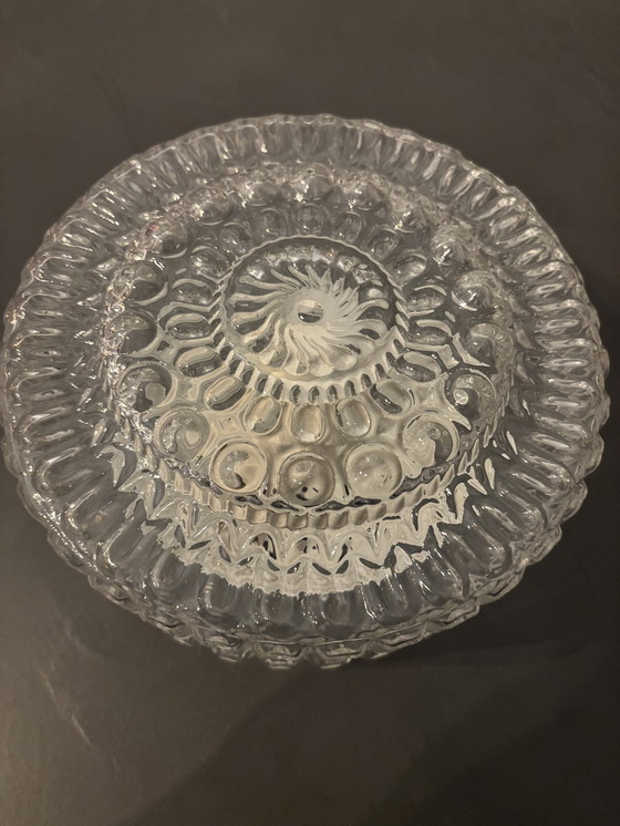 Image 1 of Vintage round glass ceiling lamp