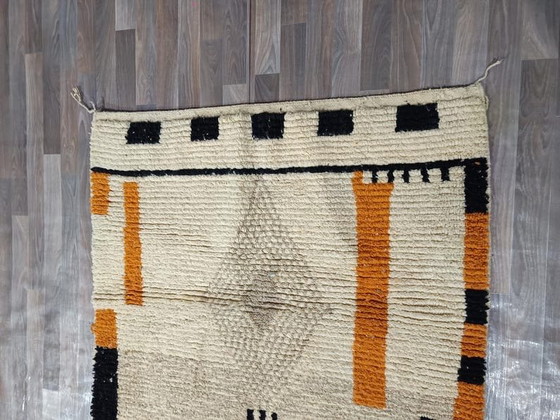 Alfombra tradicional marroquí cuadrada con coloridos estampados, 200 x 200 cm. – Aime Té, Wool (photo 2 of 5)