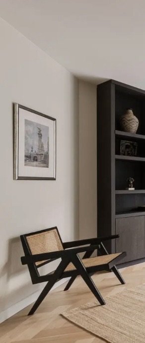 Detjer lounge chair - rattan - wood - black – Side chairs (photo 4 of 5)