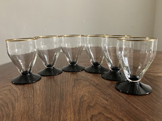 Image 1 of 6 Art Deco glasses from the 1930s