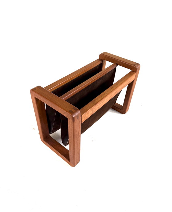 Image 1 of Vintage teak magazine basket, Salling stolefabrik, 1970s