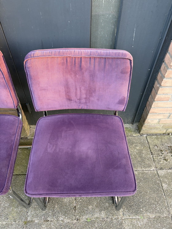 Image 1 of 7 Zuiver Ridge Rib Tubular Frame Chairs