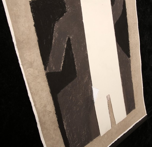 Keidel, Barbara - Waldstück III - Gouache on laid paper - hand-signed unique specimen