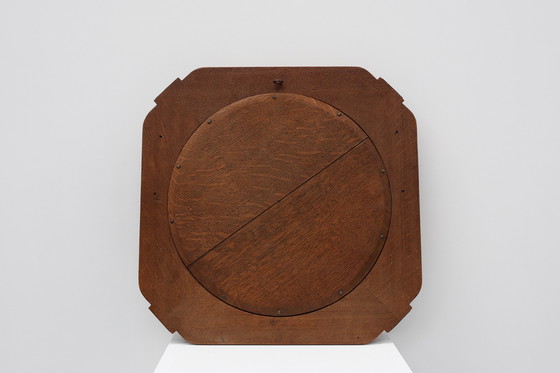 Image 1 of Cornice per foto in rovere Art Nouveau con decorazioni in rame di Geo Verbanck