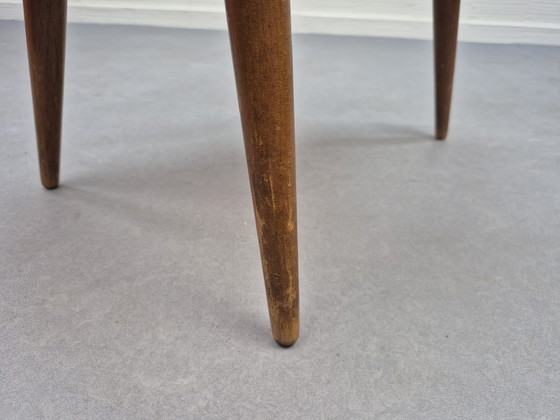 Image 1 of Vintage Plant Table with Light Wood-Look Formica Top.