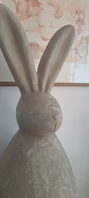 Cheerful large ceramic hare