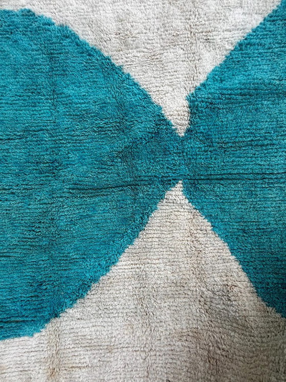 Image 1 of Colorful Moroccan Berber Rug 300X200cm- Authentic Handwoven Wool Carpet, Checkered Berber Rug - Beni ourain Rug - Handmade rug