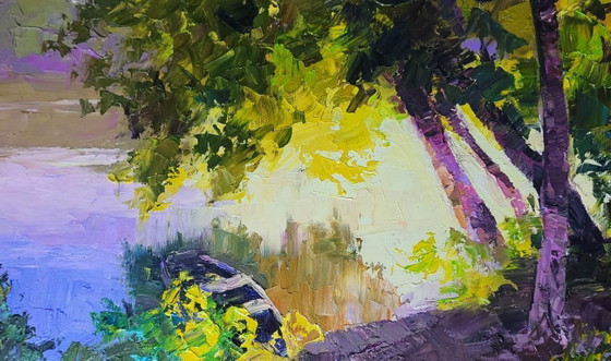 Image 1 of Evening in the Forest by the River