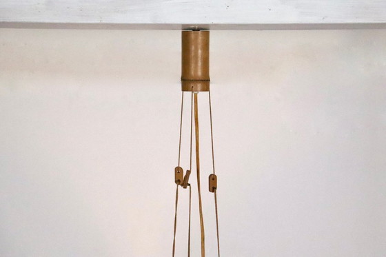 Image 1 of Lámpara de araña Ju-Yon, serie Uchiwa de Ingo Maurer para design m, Alemania, 1973.