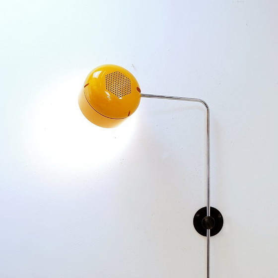 Image 1 of Lampada da parete gialla in stile Space Age di Arnold Berges per Staff – Germania, anni '70