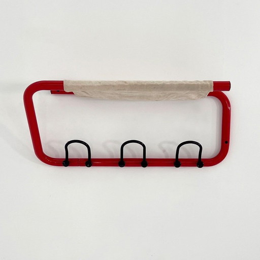 Tubular Wall Coat Rack with Fabric, 1980s
