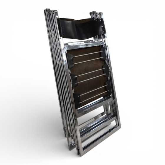 Image 1 of Juego de cuatro sillas de comedor plegables Lübke de Fantoni&Geraci, 1969