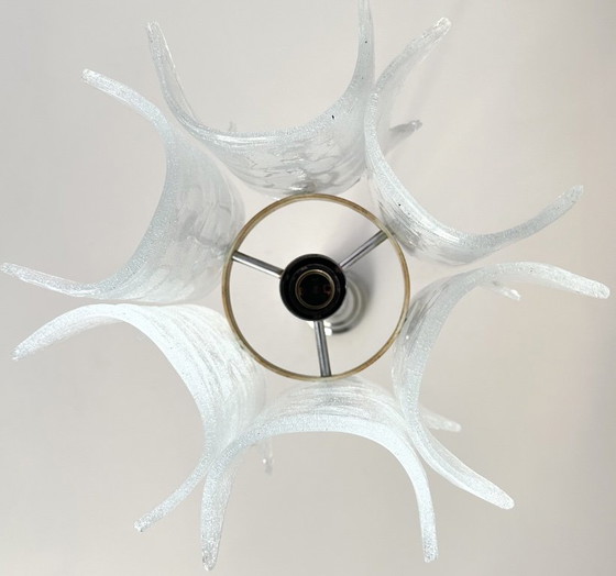 Lampada a Sospensione Vintage in Vetro Ghiaccio – Lampade a sospensione, Chrome, Murano Glass (photo 4 of 16)