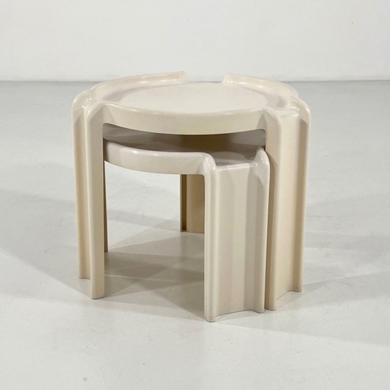 Image 1 of Paar Beistelltische von Giotto Stoppino für Kartell, 1970er Jahre