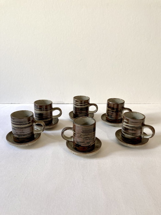 Image 1 of Servizio da caffè in gres, prodotto in Giappone