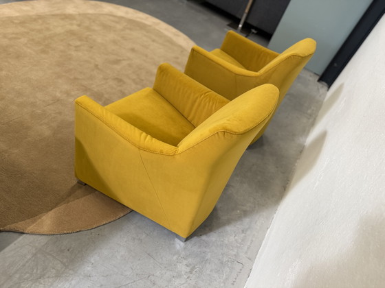 Image 1 of 2 Poltrone Leolux Calinda Alcantara Giallo ocra