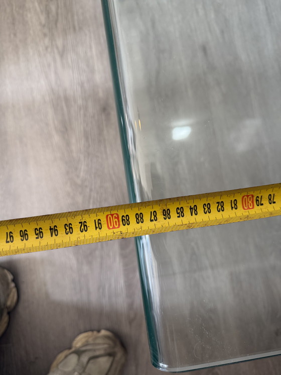 Image 1 of Waterfall table glass coffee table