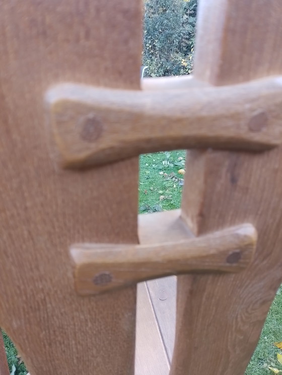 Image 1 of 4 brutalistische Stühle aus Eiche