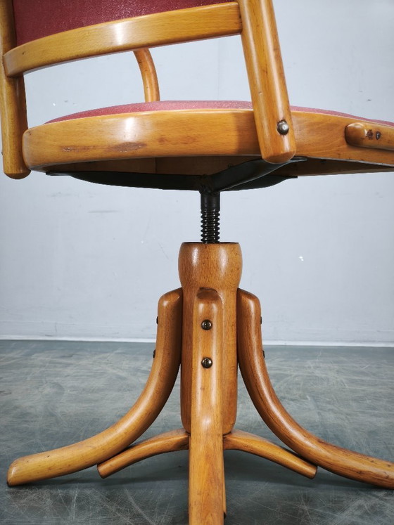Image 1 of Ligna Adjustable Swivel Office Chair, Czechoslovakia, 1950s