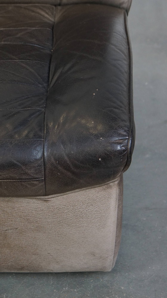 Image 1 of Grijze Vintage Lederen Design Fauteuil