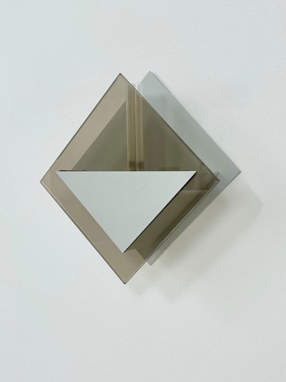 Image 1 of Coppia di applique vintage Verre Lumière Studio, modello 20623, Francia, 1980