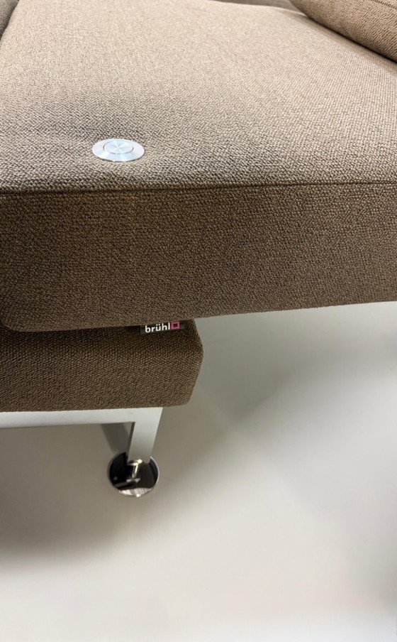 Image 1 of Divano angolare Brühl Moule, divano in tessuto, marrone, modello da esposizione