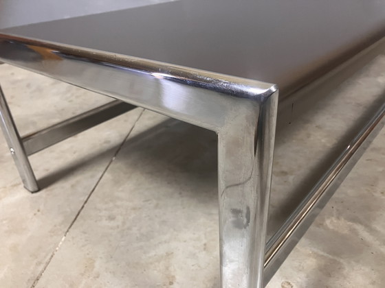 Image 1 of Tavolino da caffè vintage cromato marrone